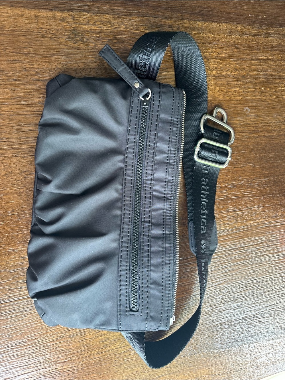 lululemon athletica Black Nylon Crossbody Belt Bag with Branded Strap